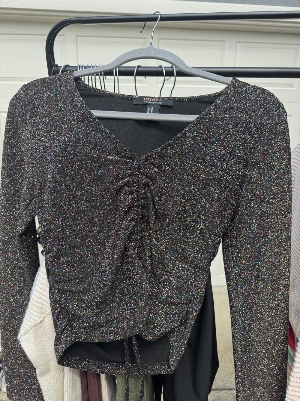 Sparkly cropped top